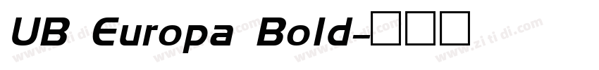 UB Europa Bold字体转换